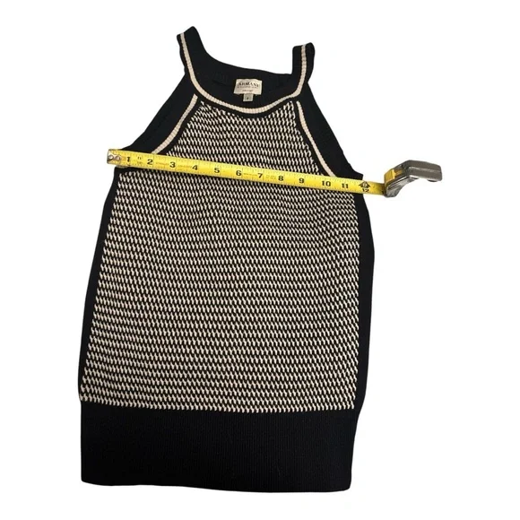 Armani Collezioni Cream and Black Sheath Sweater Sleeveless Halter - Picture 2 of 5